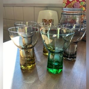 5 Vintage 4 Oz Cocktail Glasses